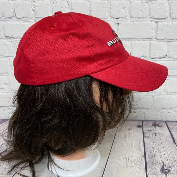 Budweiser Beer Hat Cap Strap Back Red Embroidered Logo 2004 Anheuser-Busch Brew - Picture 4 of 9